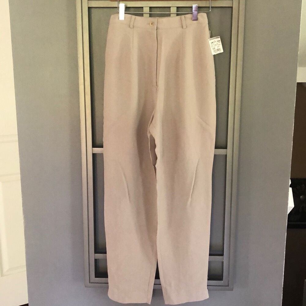 NWT Patricia Jones vintage tan lightweight high waisted pants￼ 4